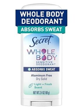 Secret Whole Body Deodorant Stick - Light + Fresh, NEW